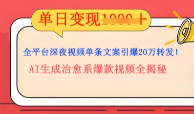 全平台深夜文案新风口：DeepSeek生成百万播放量金句，治愈系内容涨粉速度快4倍-网创联盟