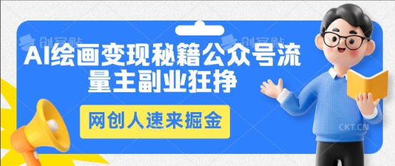 AI绘画变现秘籍：公众号流量主副业狂挣，网创人速来掘金-网创联盟