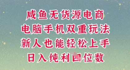咸鱼无货源电商，多种运营方式，带你从零到一拿结果，可做代运营，也可软件一键发布【揭秘】-网创联盟