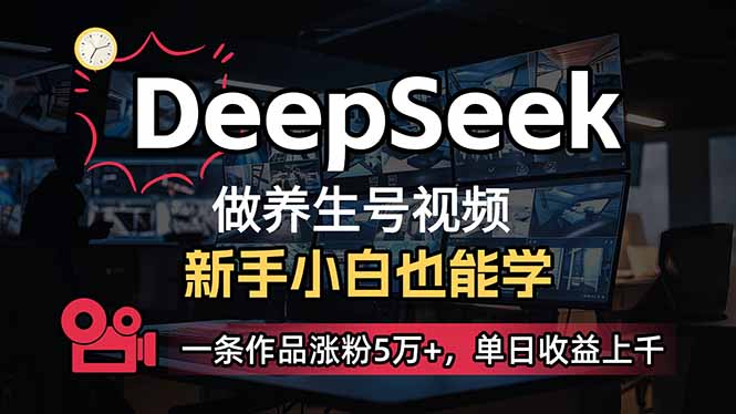 (14199期)小白用DeepSeek做养生号,一条作品涨粉5万+,单日收益上千-网创联盟