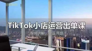 TikTok小店运营出单课，从开店选品、运营出单、发货回款，进行全流程讲解-网创联盟