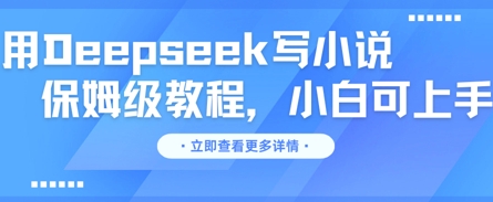 用Deepseek写小说，保姆级教程，小白可实操-网创联盟